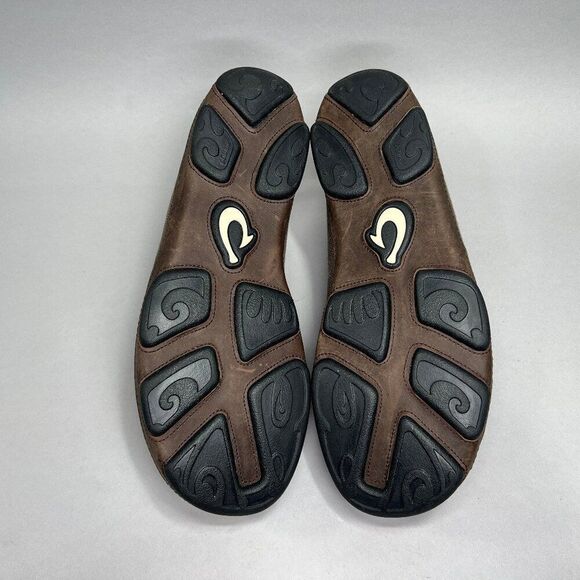 OluKai Men's Size 11.5 Moloa Kapa Brown Canvas Loafers - Picture 10 of 12